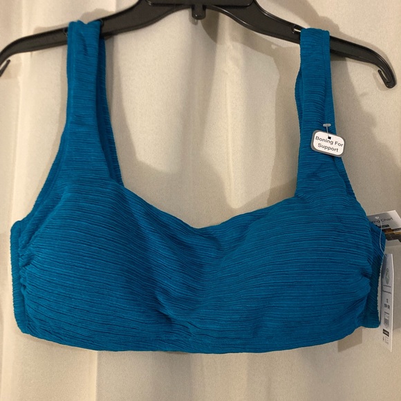 Time & Tru square neck bikini top, 1X - Picture 1 of 7